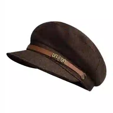 艾佳微 英伦风八角帽显脸小日系大头围百搭 毛呢 贝雷帽 男女同款情侣款