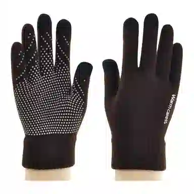 艾佳微 【保暖必备】触屏男士加绒加厚防滑保暖韩版大学生通用 毛线 绒线手套 男女同款情侣款