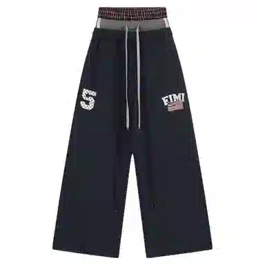 POWXV Retro Layered Waist Tie Sweatpants