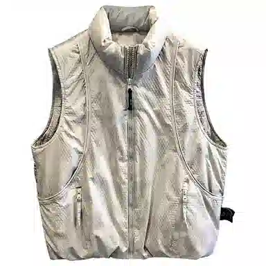 太空冷调肌理感鸭绒工装宽松保暖背心  羽绒马甲  男款