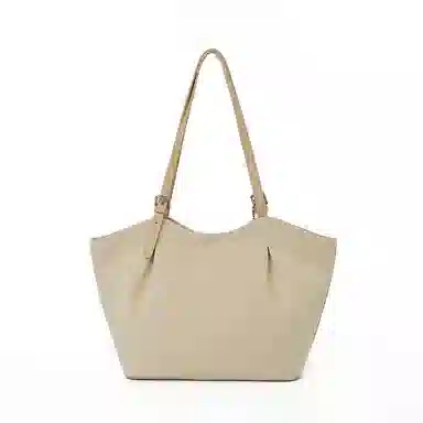 稻草人 美拉德风女大学生琥珀流光系穿搭大容量上课托特包复古精致小巧时尚百搭通勤腋下包 人造革 单肩包 女款 杏色 /卡其