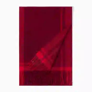 一米画纱 柔软触感经典格纹加厚保暖舒适格子条纹撞色流苏 山羊绒 绒线围巾 男女同款情侣款