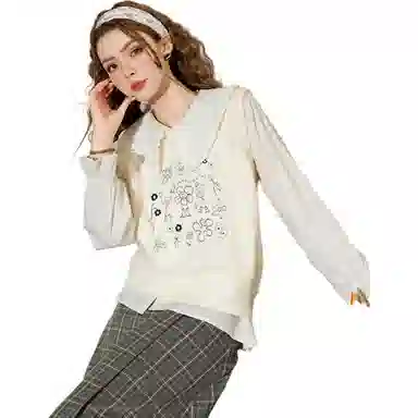 法文箱子 刺绣针织春秋季马甲 女款