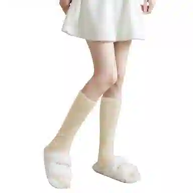 兰缪 秋冬水貂绒小腿袜加绒加厚保暖舒适亲肤不勒搭配雪地靴氛围感地板袜毛绒居家高筒袜 女款