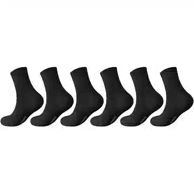 莫代尔 舒适透气吸汗防臭减震耐磨运动袜高弹不勒脚时尚简约休闲男款袜子男袜大码宽松抗造纯色百搭中筒袜 男女同款