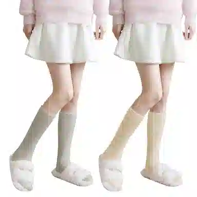 兰缪 秋冬水貂绒小腿袜加绒加厚保暖舒适亲肤不勒搭配雪地靴氛围感地板袜毛绒居家高筒袜 女款