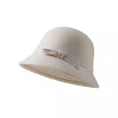 稻草人 韩版时尚优雅高级感 百搭潮流纯色 显脸小 羊毛 渔夫帽 女款