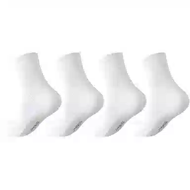 莫代尔 舒适透气吸汗防臭减震耐磨运动袜高弹不勒脚时尚简约休闲男款袜子男袜大码宽松抗造纯色百搭中筒袜 男女同款