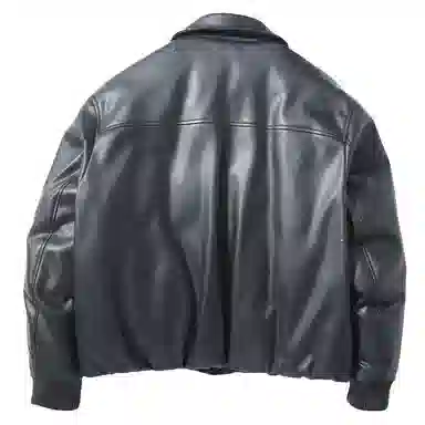 希越 复古翻领机车风羽绒服 男款