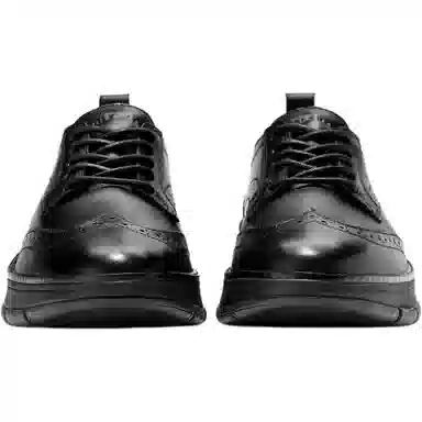 Cole Haan Brogue Lace-Up Platform Oxford Black