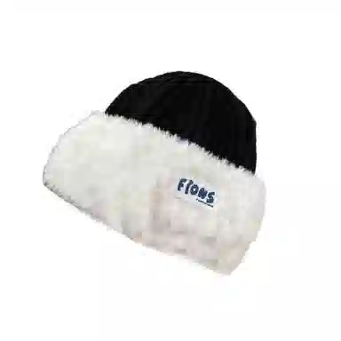 艾佳微 毛绒保暖加厚针织大头围护耳百搭显脸小潮 腈纶 绒线帽 男女同款情侣款