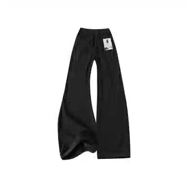 【两穿灯芯绒松紧腰带】布客行 大码可穿不规则明线褶皱拼接设计垂感抗皱免熨烫显高瘦显腿长美式高街弯刀微喇保暖长裤子休闲裤 男女同款