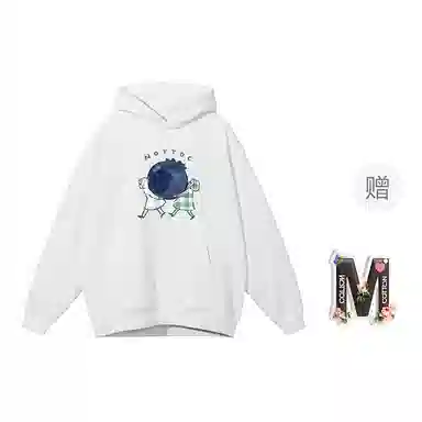 棉购 休闲优雅气质清新连帽长袖卫衣 女款