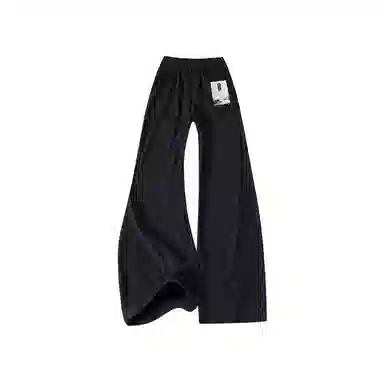 布客行 大码可穿束脚直筒可调节不规则明线褶皱拼接设计垂感抗皱免熨烫显高瘦腿长美式高街弯刀微喇休闲裤 男女同款