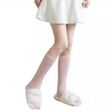 兰缪 秋冬水貂绒小腿袜加绒加厚保暖舒适亲肤不勒搭配雪地靴氛围感地板袜毛绒居家高筒袜 女款