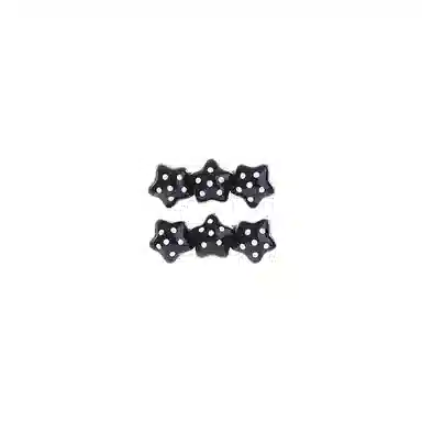 水中玉 韩系波点星星蝴蝶结侧边刘海边夹前额碎发鸭嘴夹子发卡头饰 合金 发夹 女款