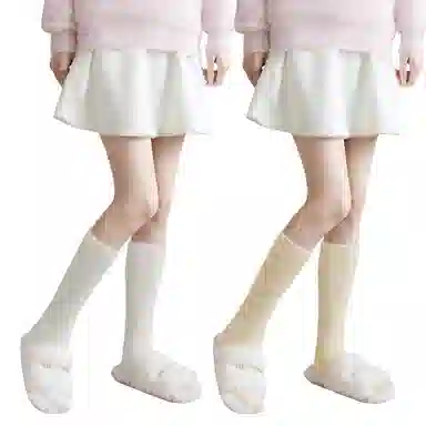 兰缪 秋冬水貂绒小腿袜加绒加厚保暖舒适亲肤不勒搭配雪地靴氛围感地板袜毛绒居家高筒袜 女款