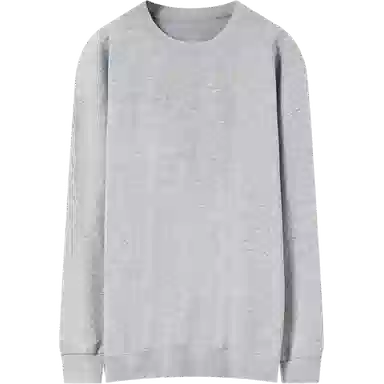 乱步 美式休闲宽松纯色打底衫圆领长袖卫衣 男女同款