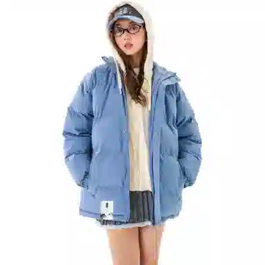 布客行 【冬季美式复古潮流拉链假两件连帽】痞帅工装户外加厚机能巴恩风休闲日常通勤舒适防风保暖御寒亲肤开衫棉服 男女同款