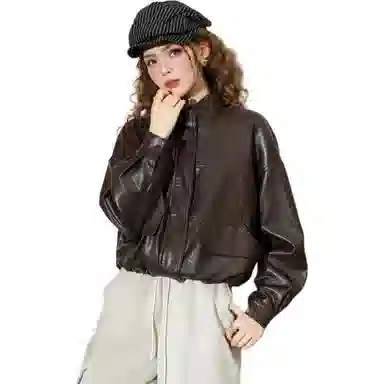 法文箱子 高级感小个子机车夹克 女款