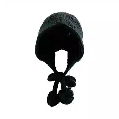 北极绒 潮流大头围毛球长辫子保暖百搭 聚酯纤维 绒线帽 男女同款情侣款