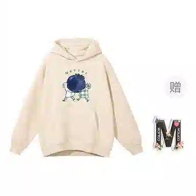 棉购 休闲优雅气质清新连帽长袖卫衣 女款