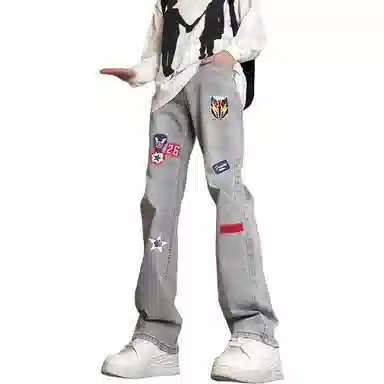 PWUE 3D Embroidered Colorblock Pants