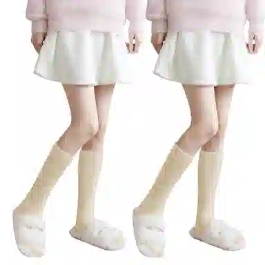 兰缪 秋冬水貂绒小腿袜加绒加厚保暖舒适亲肤不勒搭配雪地靴氛围感地板袜毛绒居家高筒袜 女款