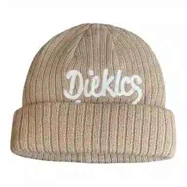 艾佳微 字母刺绣潮牌百搭保针织套头 腈纶 绒线帽 男女同款情侣款