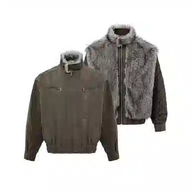 BENMYSHOWER Vintage Deconstructed Reversible Jacket