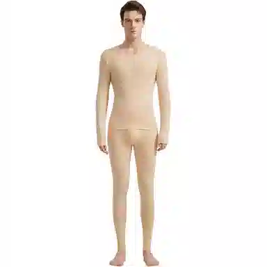兰缪 【玻尿酸润肤】美体塑形抑菌抗静电防螨男士内衣秋衣秋裤薄款冬季打底衫保暖套装 男款