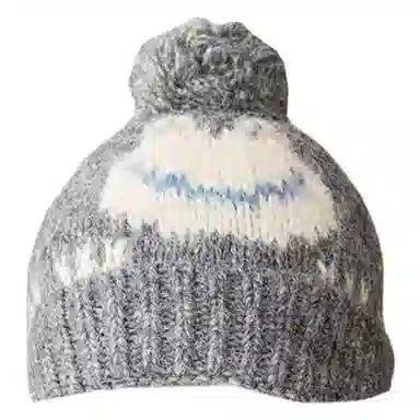 艾佳微 可爱钩花搞怪有趣保暖百搭加厚显白套头针织帽 腈纶 绒线帽 男女同款情侣款