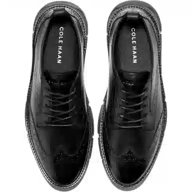 Cole Haan Brogue Lace-Up Platform Oxford Black
