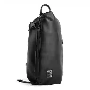 休闲斜挎包时尚骑行运动出行单肩背包 牛津纺 胸包 常规 男款 酷黑色