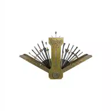 咕轹 十三式无双剑匣剑九黄宝剑金属兵器收纳盒 其他静态模型