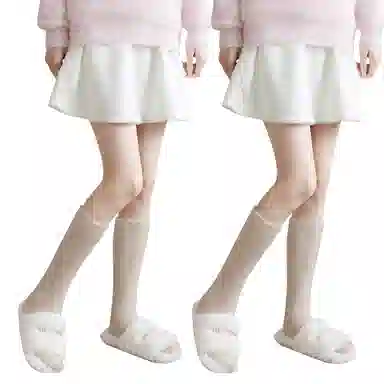 兰缪 秋冬水貂绒小腿袜加绒加厚保暖舒适亲肤不勒搭配雪地靴氛围感地板袜毛绒居家高筒袜 女款