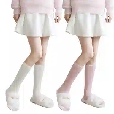 兰缪 秋冬水貂绒小腿袜加绒加厚保暖舒适亲肤不勒搭配雪地靴氛围感地板袜毛绒居家高筒袜 女款