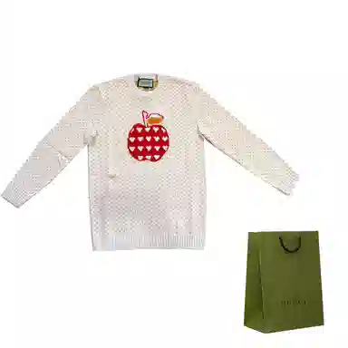 GUCCI FW22 Apple Jacquard Crewneck Sweater