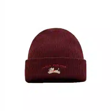 祎步康 韩系小狗针织毛线帽秋冬季柔软时尚百搭显脸小保暖 腈纶 帽子 男女同款情侣款