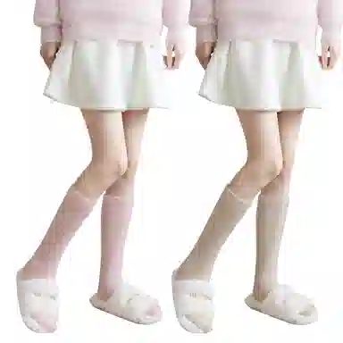 兰缪 秋冬水貂绒小腿袜加绒加厚保暖舒适亲肤不勒搭配雪地靴氛围感地板袜毛绒居家高筒袜 女款