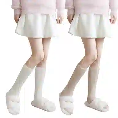 兰缪 秋冬水貂绒小腿袜加绒加厚保暖舒适亲肤不勒搭配雪地靴氛围感地板袜毛绒居家高筒袜 女款