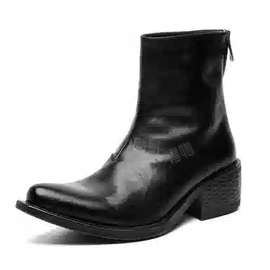 超纤皮 时尚百搭个性潮流 短靴 男女同款 经典黑色