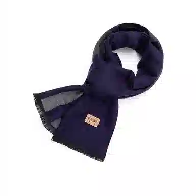 肯默 保暖条纹简约 聚酯纤维 绒线围巾 男女同款情侣款