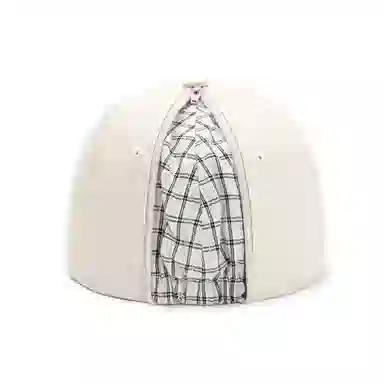 肯默 格子拼接 棉 棒球帽 男女同款情侣款