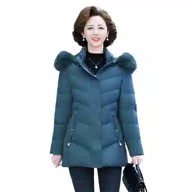雅鹿 中年妈妈装时尚加厚保暖羽绒服 女款