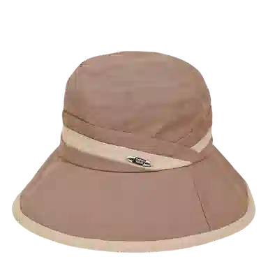 杨同学 韩版拼色时尚百搭金属小标优雅高级感遮阳防晒 涤纶 渔夫帽 女款 米色/卡其/咖啡/黑色