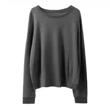 内在密码 外穿宽松版套头圆领上衣女羊毛加绒秋冬打底厚款长袖纯色卫衣保暖上装 女款