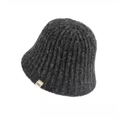 稻草人 秋冬季简约时尚针织水桶帽 潮流显脸小素颜百搭 聚酯纤维 渔夫帽 女款