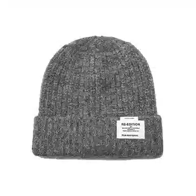 浪莎 日系简约纯色堆堆帽大头围针织显脸小户外休闲保暖护耳包头帽 聚酯纤维 绒线帽 男女同款情侣款