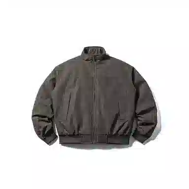 【dme】 复古美式立领教练户外工装白鸭绒夹克潮流时尚中性冬季宽松飞行羽绒服外套 男女同款